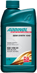 �������� ����� Addinol Semi Synth 1040 10W-40 1�. ������ � ����������� ������� | ������� 4014766072702